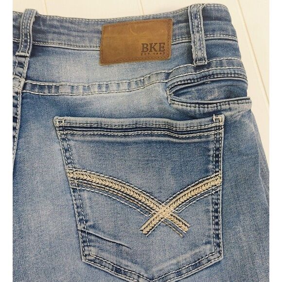 BKE Tyler Stretch Jean in Weber Men's Size 35x33 Blue Denim Cell Phone Pocket - Picture 5 of 15